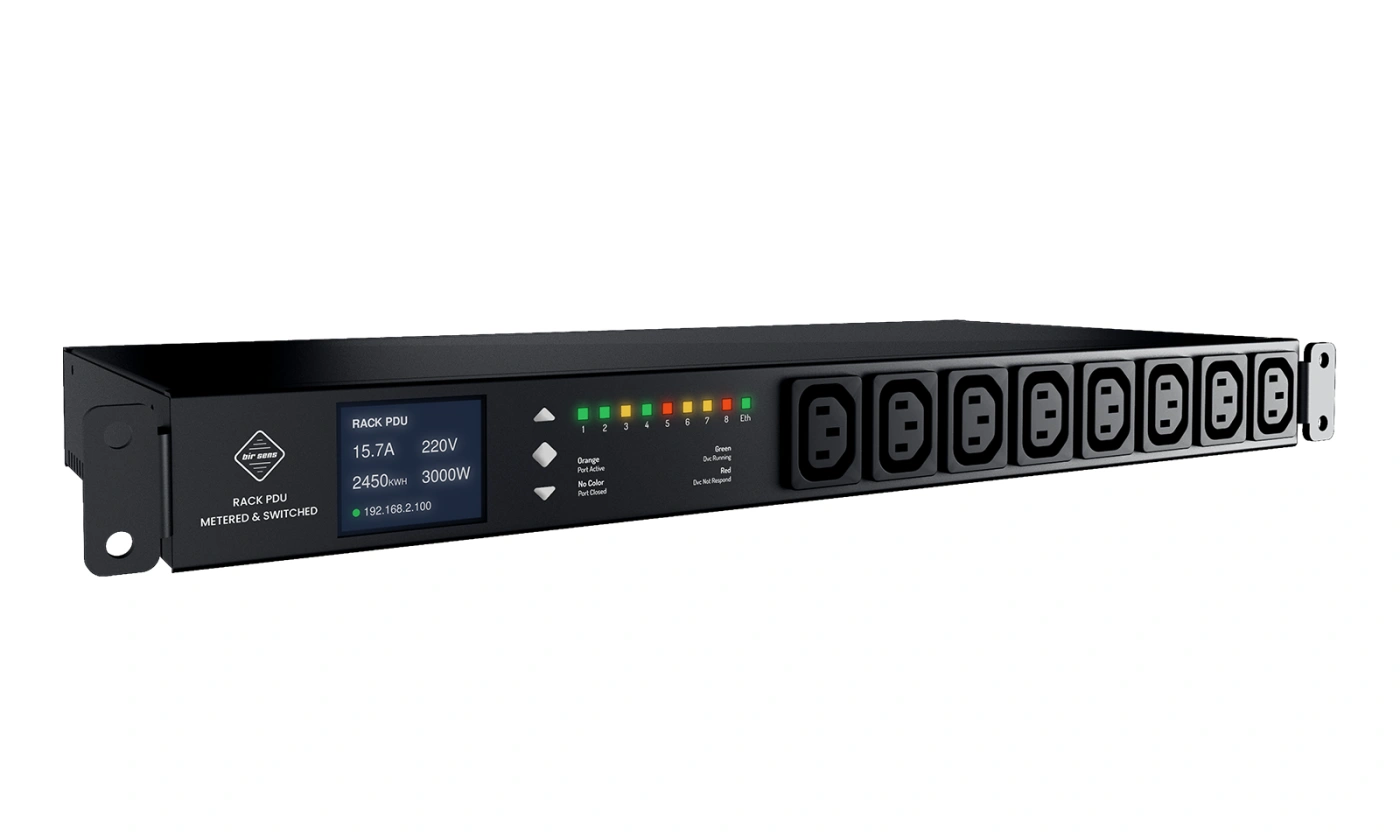 Rack C13 8 Port Akıllı Yönetilebilir PDU ve Ortam İzleme (BSPW-S2UC3)